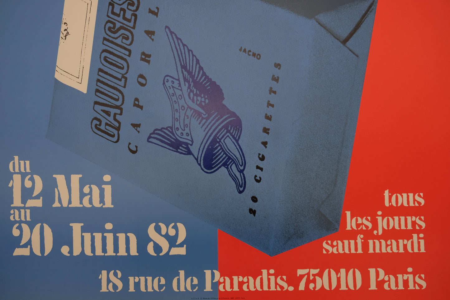 Marcel JACNO : Cigarette gauloises - Affiche originale signée