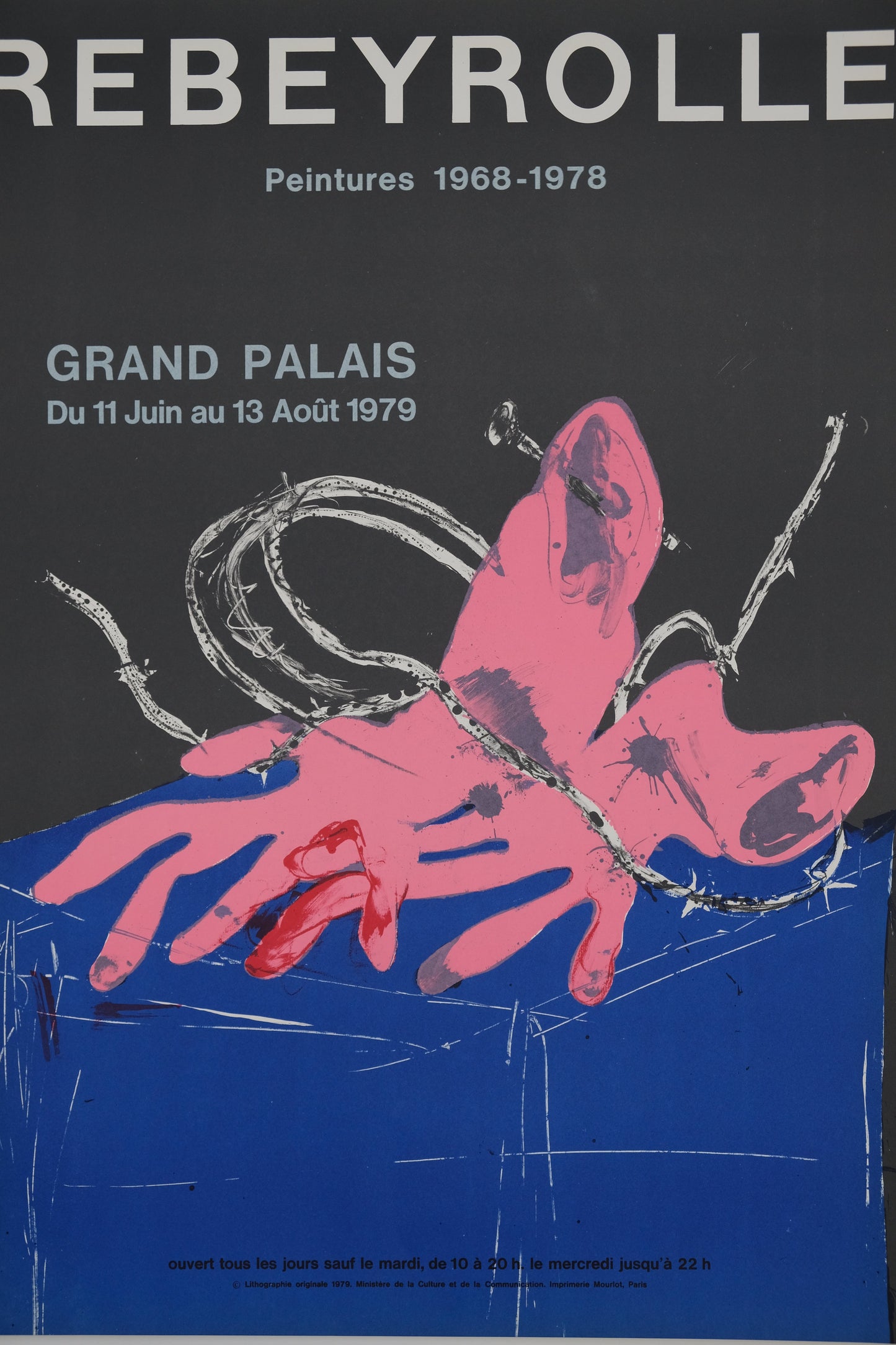 Paul REBEYROLLE : Les mains ensanglantées - Lithographie originale