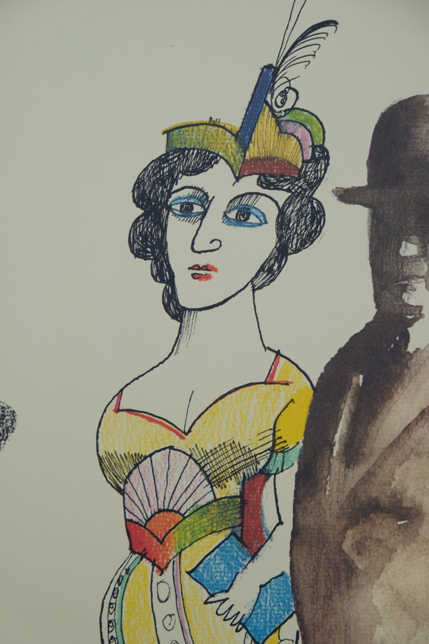 Saul STEINBERG : Petit couple - Affiche originale signée