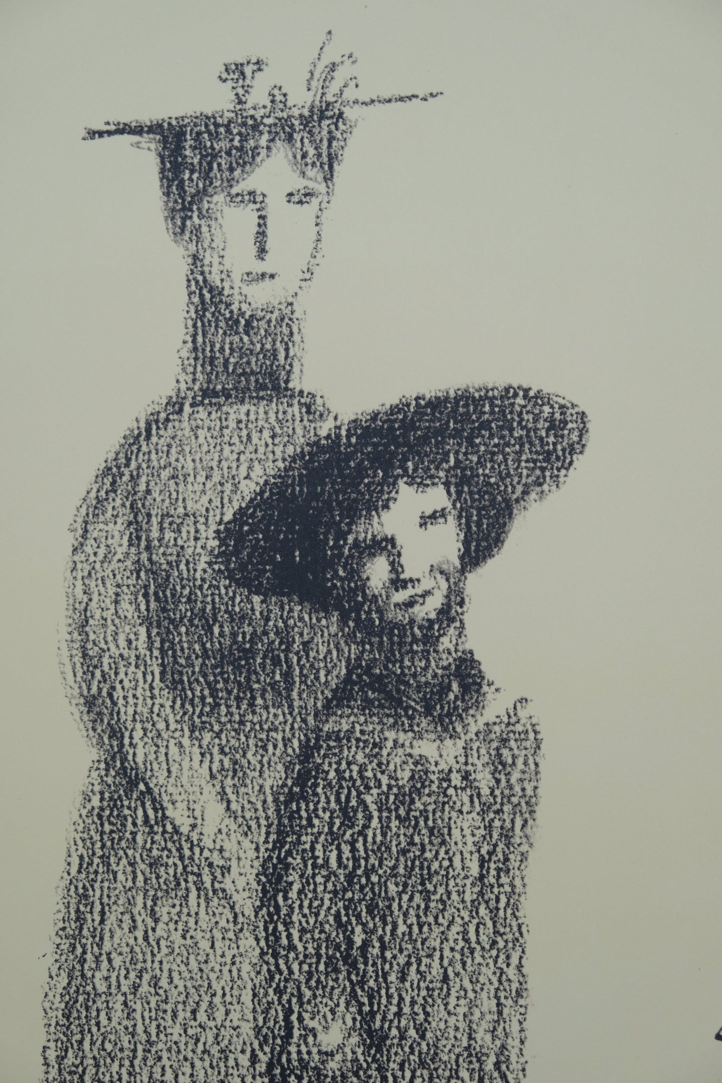 Saul STEINBERG : Petit couple - Affiche originale signée