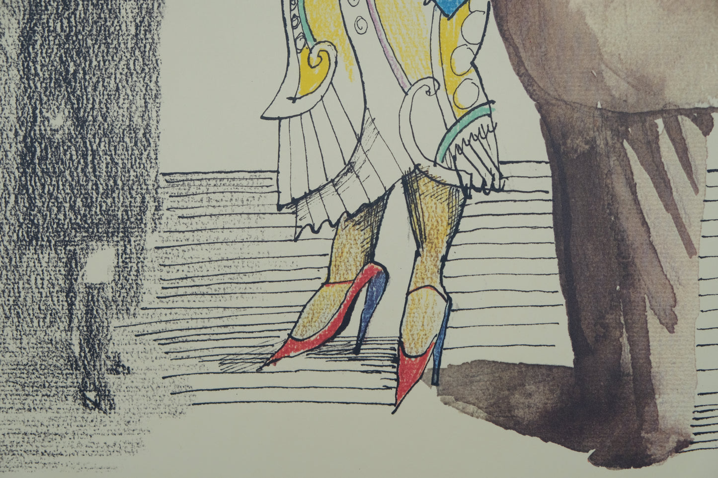 Saul STEINBERG : Petit couple - Affiche originale signée