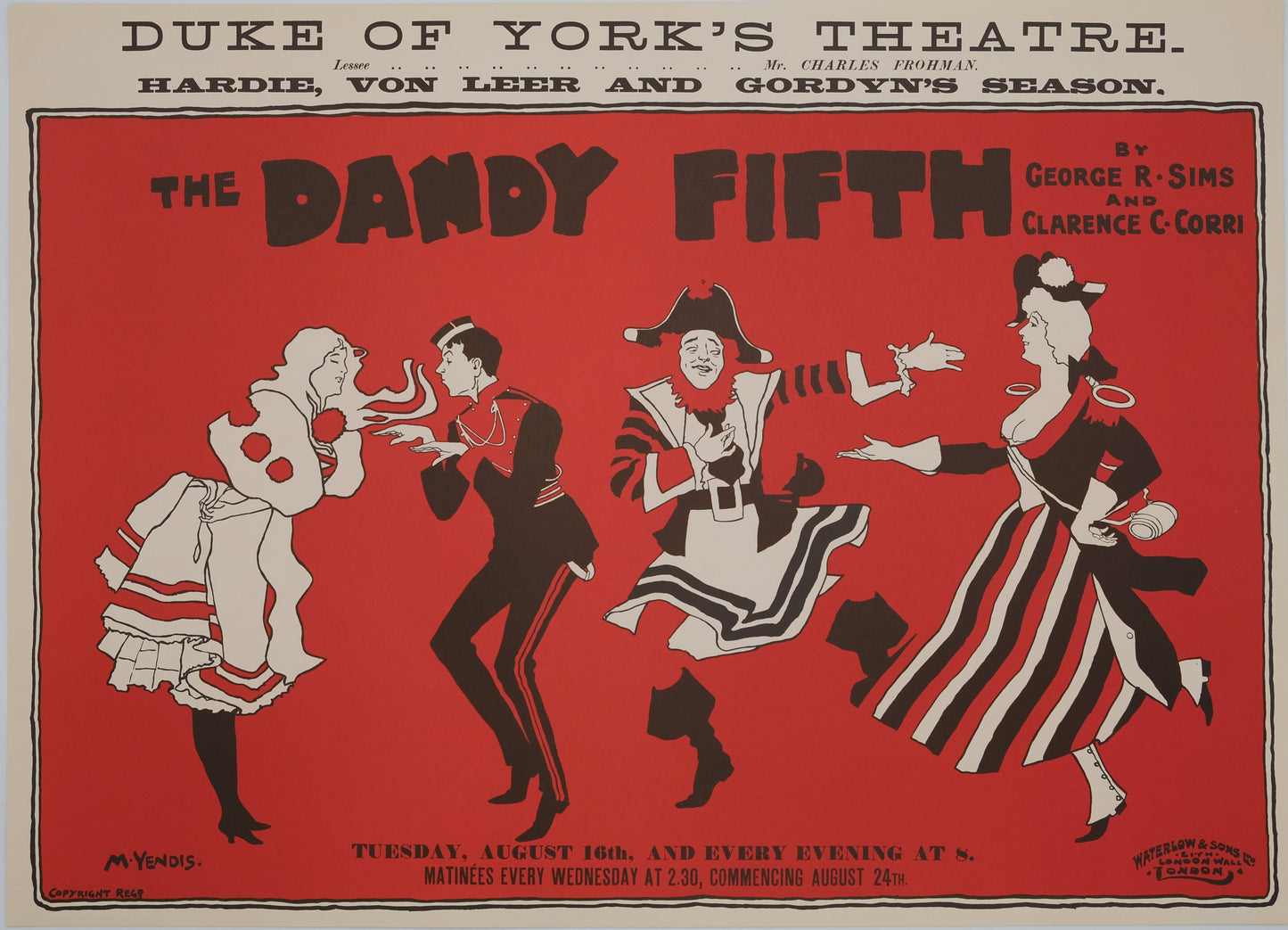 YENDIS : Dandy fifth -Affiche originale signée