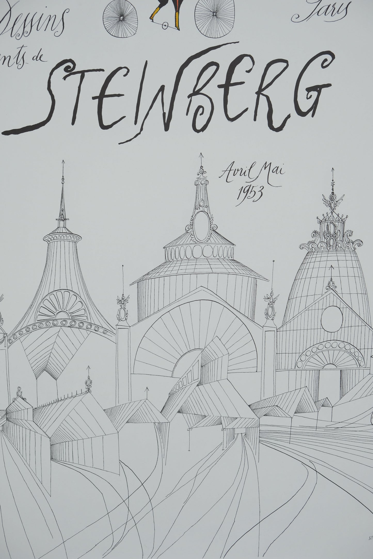 Saul STEINBERG : Gare de Milan - Lithographie originale