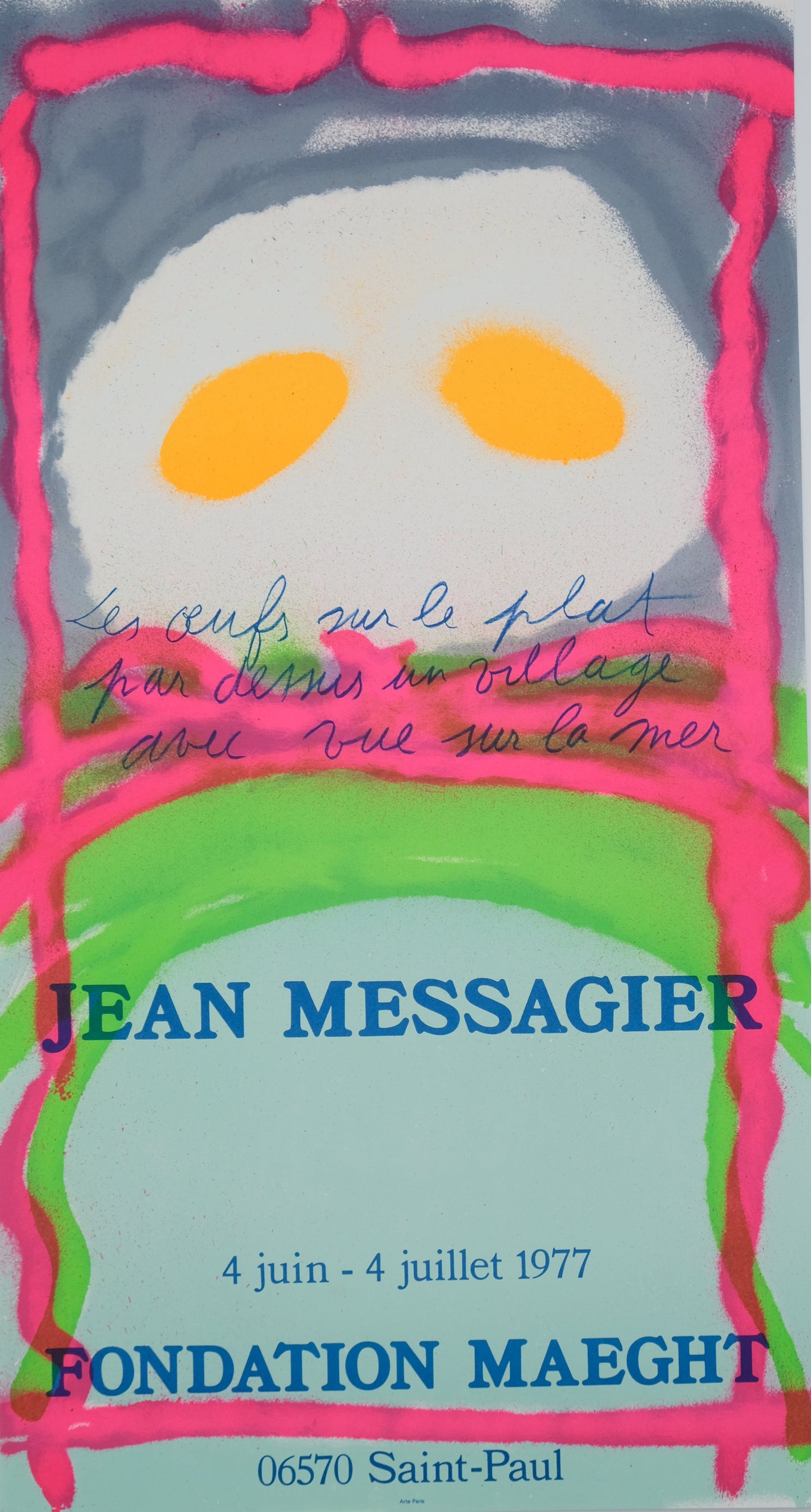 Jean MESSAGIER : Les oeufs sur le plat - Lithographie originale