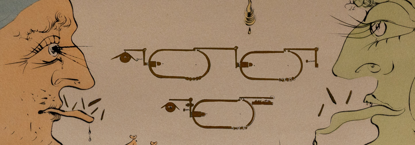 Salvador DALI : Le Télégraphe - Gravure originale signée