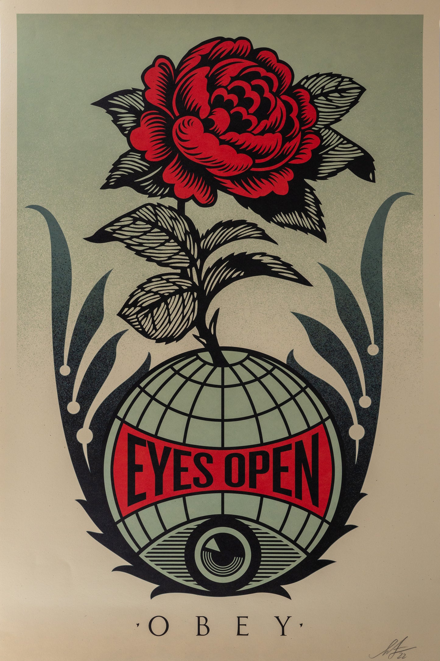 Shepard FAIREY (OBEY) : Eyes open - Lithographie originale signée