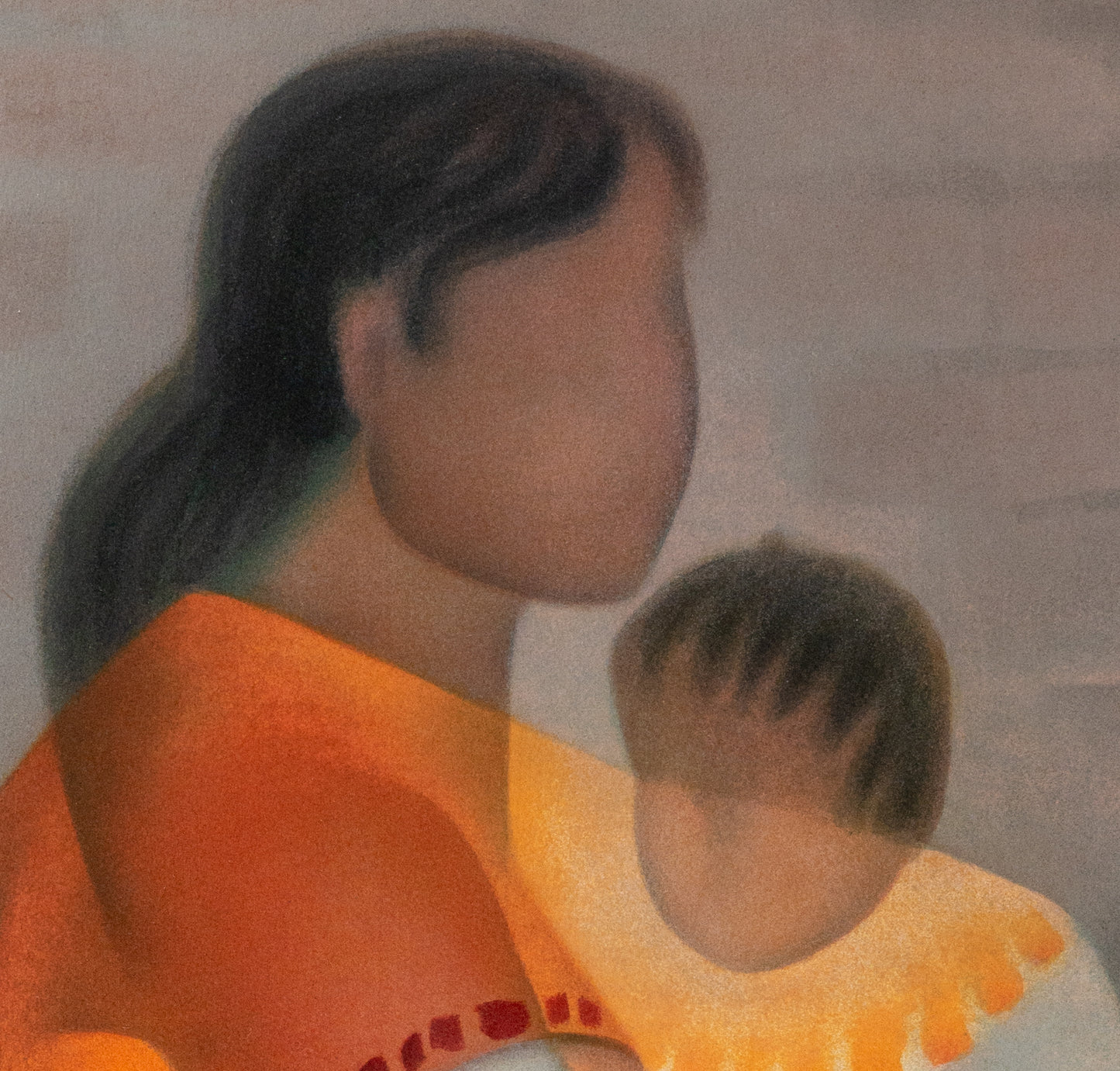 Louis TOFFOLI : Tendresse Maternelle - Lithographie originale signée