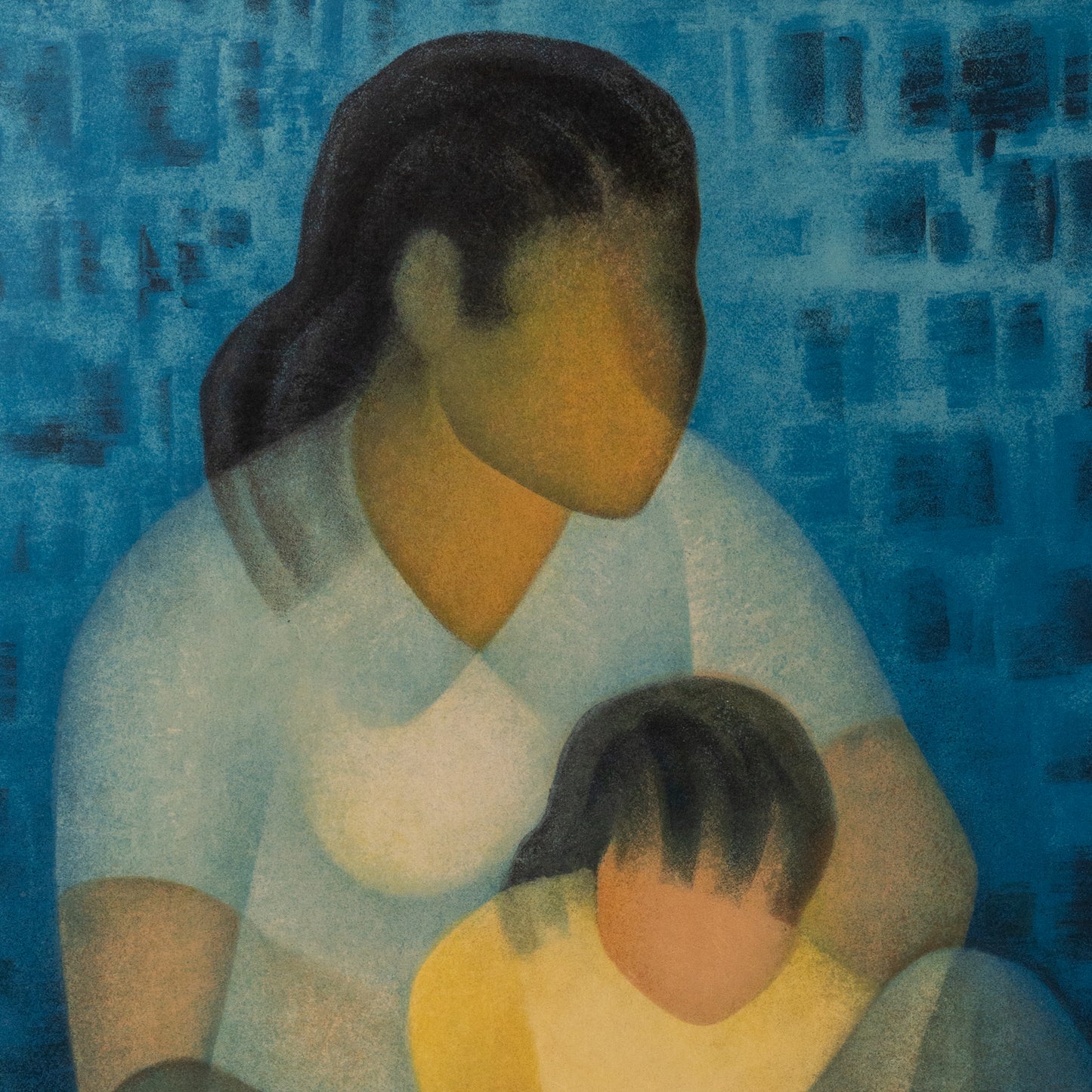 Louis TOFFOLI : L'Enfant au tricot jaune - Lithographie originale signée