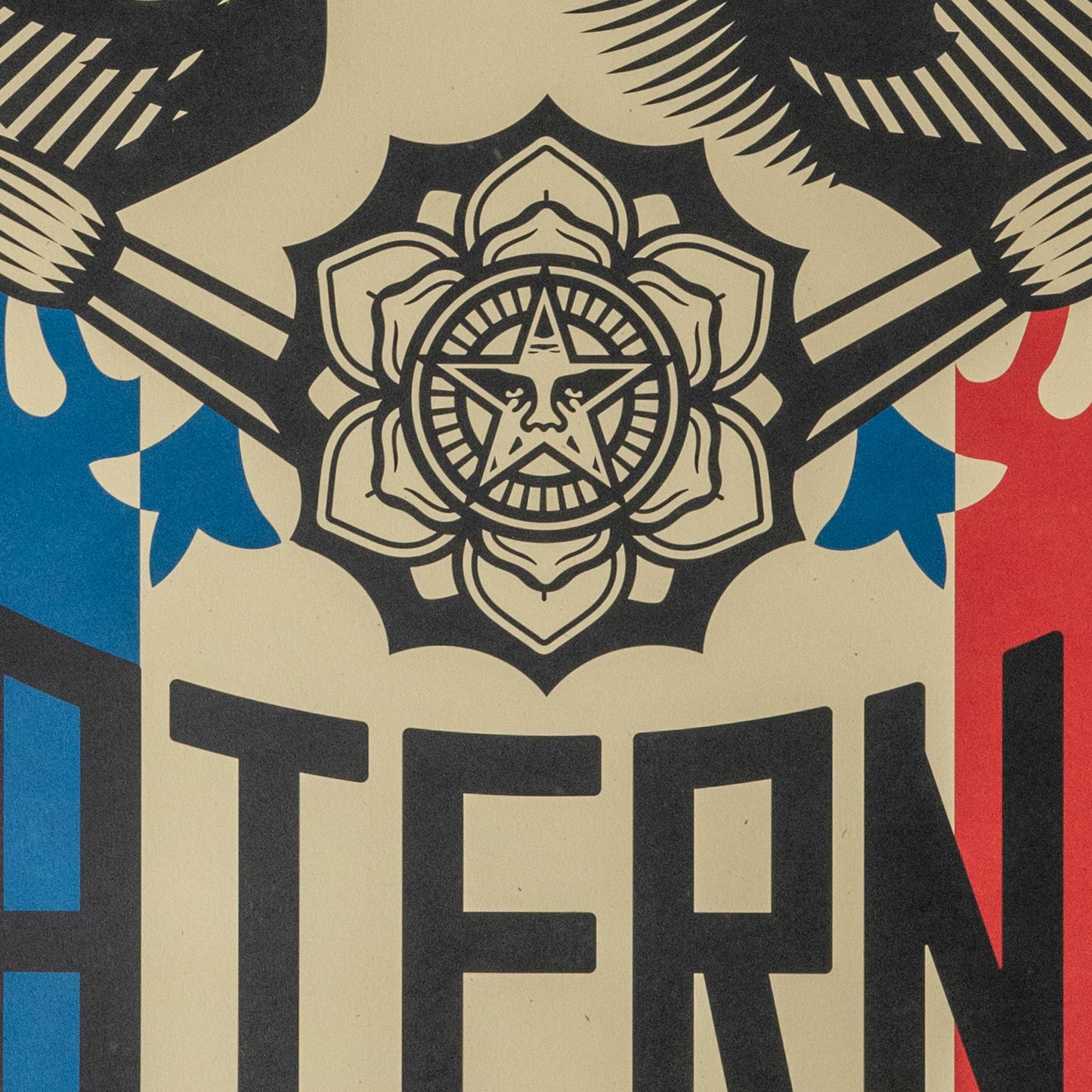 Shepard FAIREY (OBEY) : Liberté, Egalité, Fraternité - Lithographie originale signée