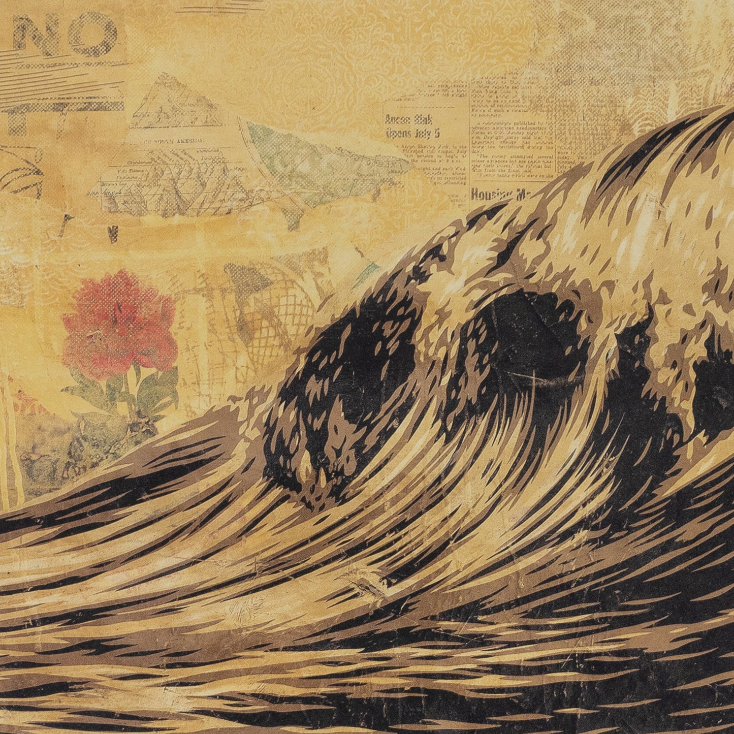 Shepard FAIREY (OBEY) : Dark Wave - Lithographie originale signée