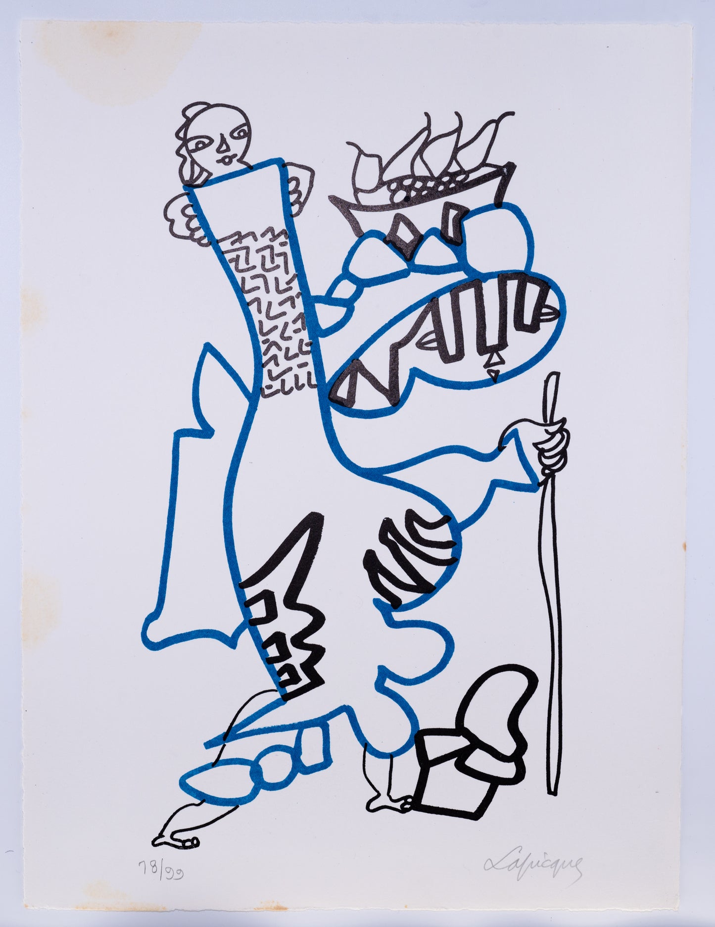 Charles LAPICQUE : La récolte - Lithographie originale signée