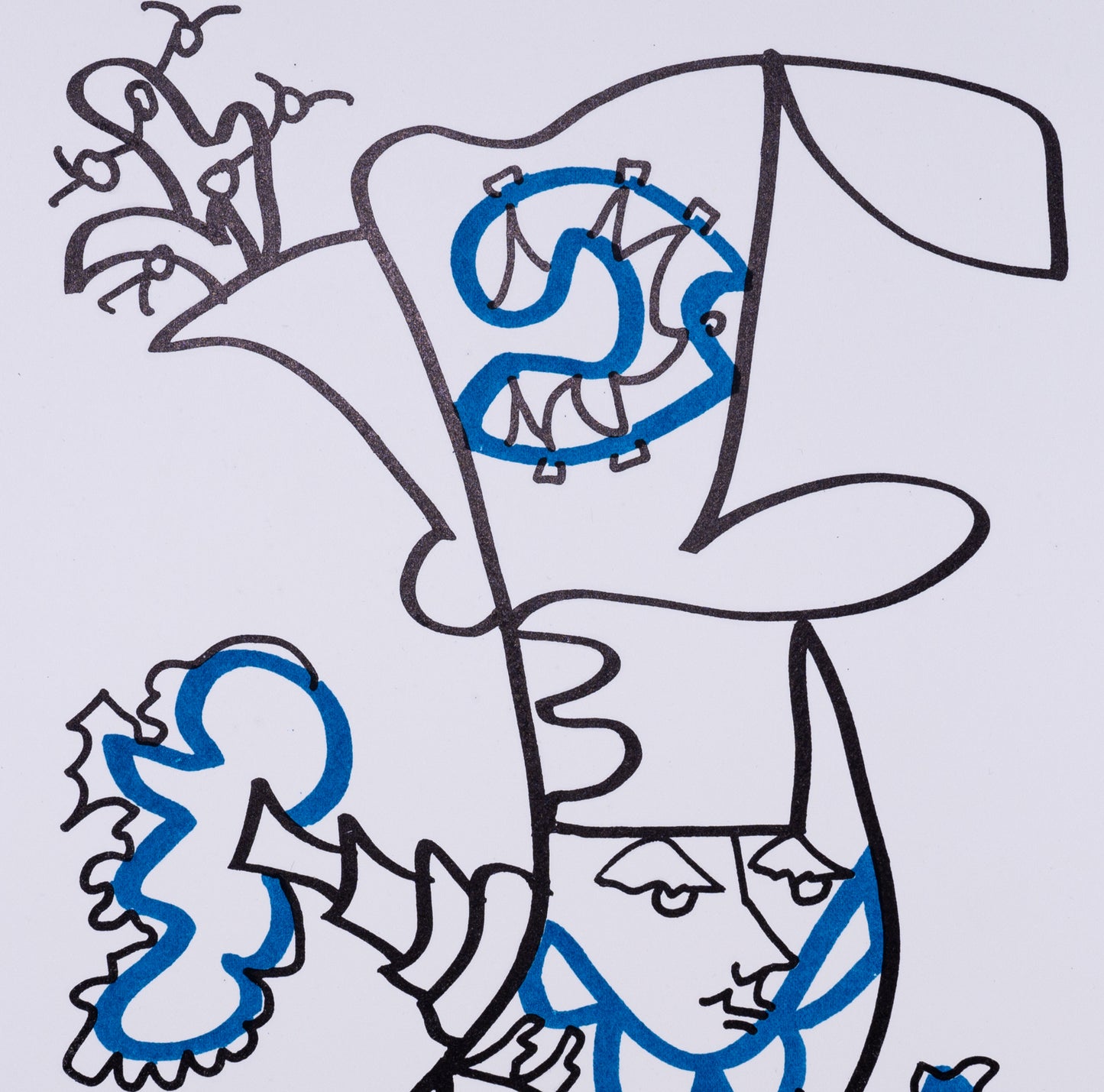 Charles LAPICQUE : Personnage au chapeau- Lithographie originale signée