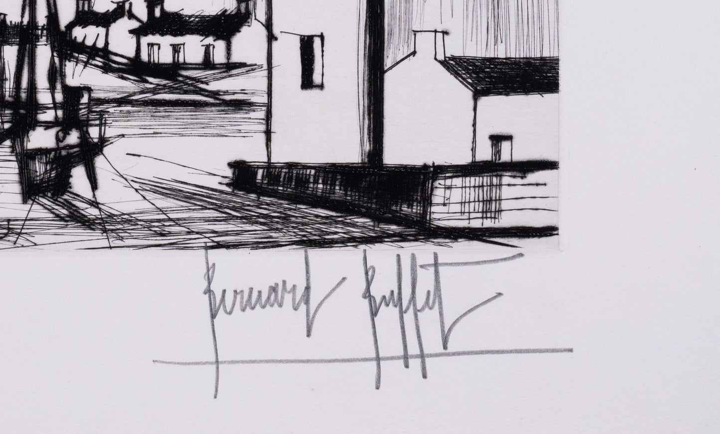 Bernard BUFFET : Le phare - Gravure originale signée