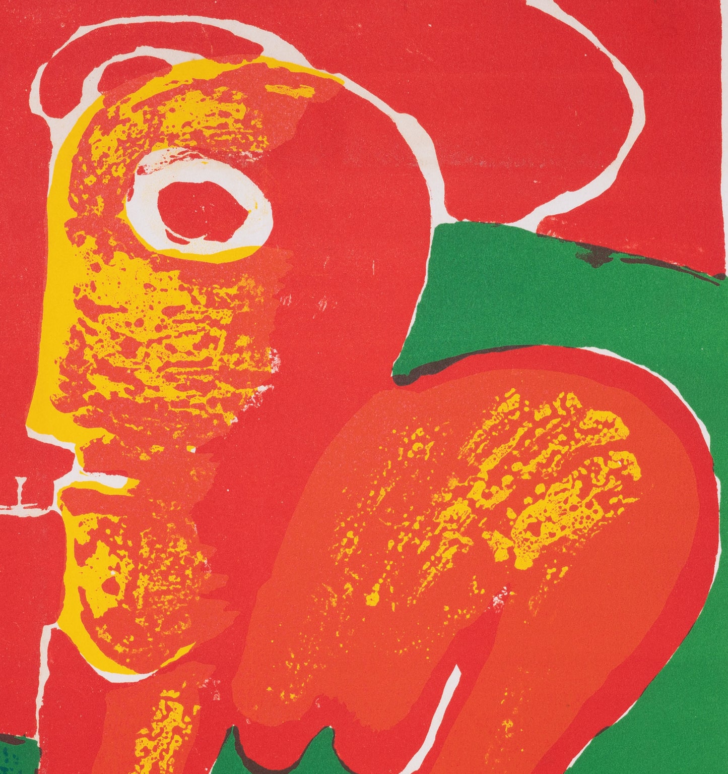 Bengt LINDSTROM : Personnage abstrait - Lithographie originale signée