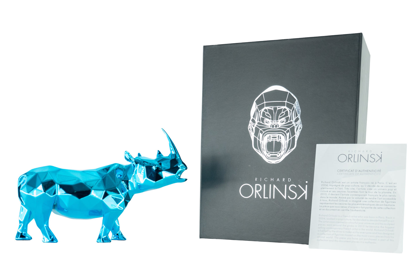 Richard ORLINSKI : Rhino Spirit (Azur Edition) - Sculpture originale