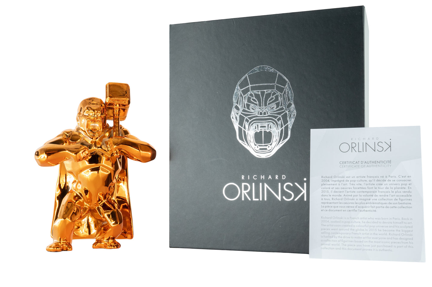 Richard ORLINSKI : Hammer Kong (Orange Spirit)- Sculpture originale