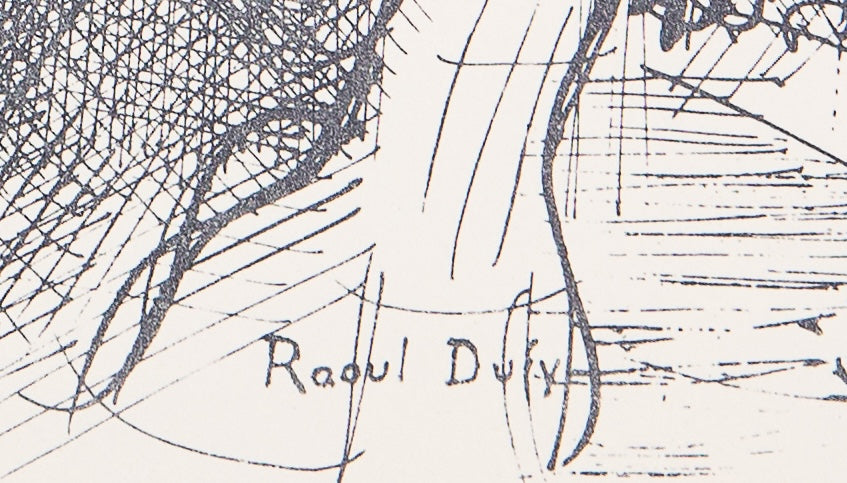 Raoul DUFY : Intérieur d'un salon Parisien - Lithographie signée