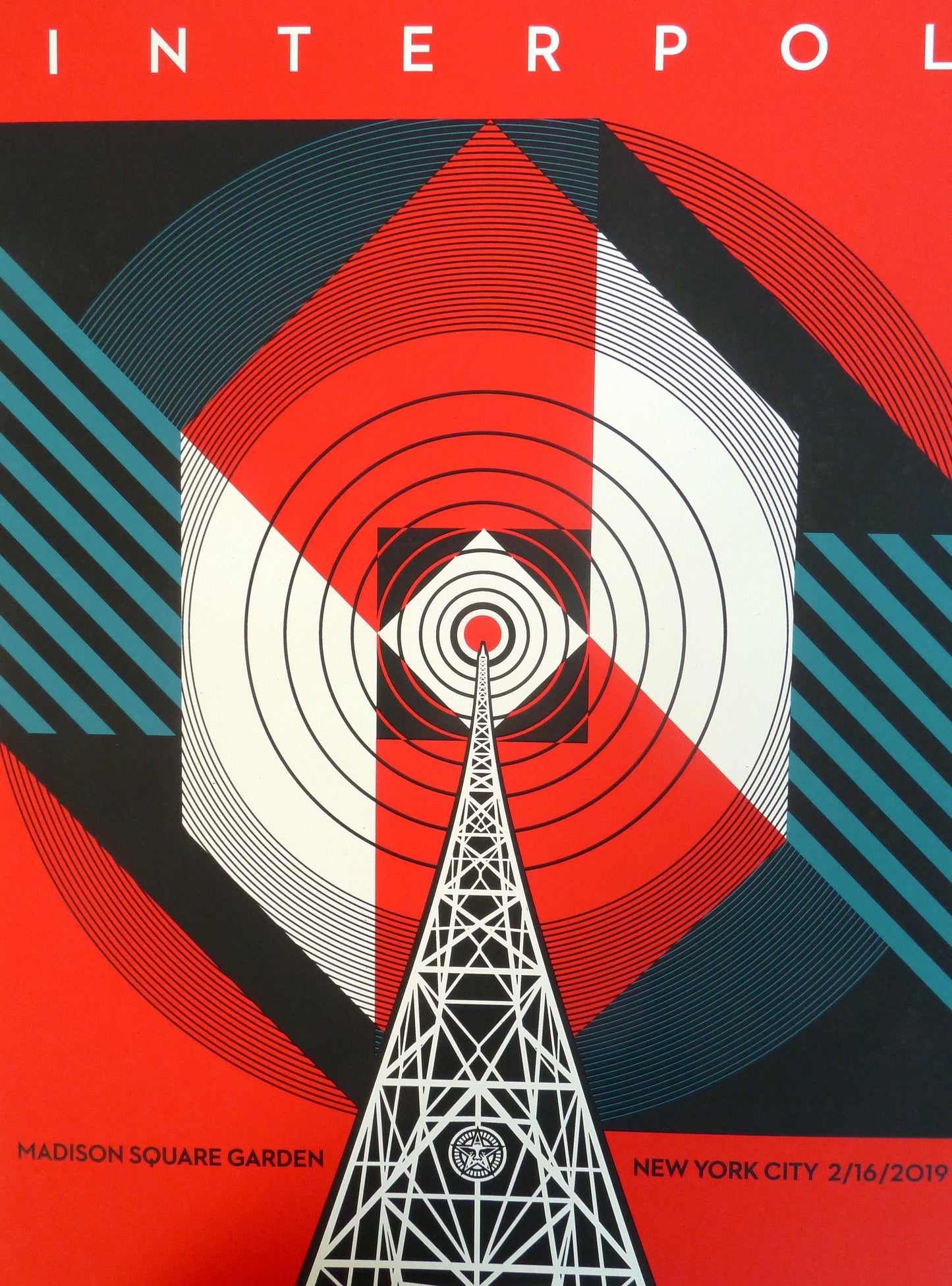 Shepard FAIREY (OBEY) : Interpol - Lithographie originale signée