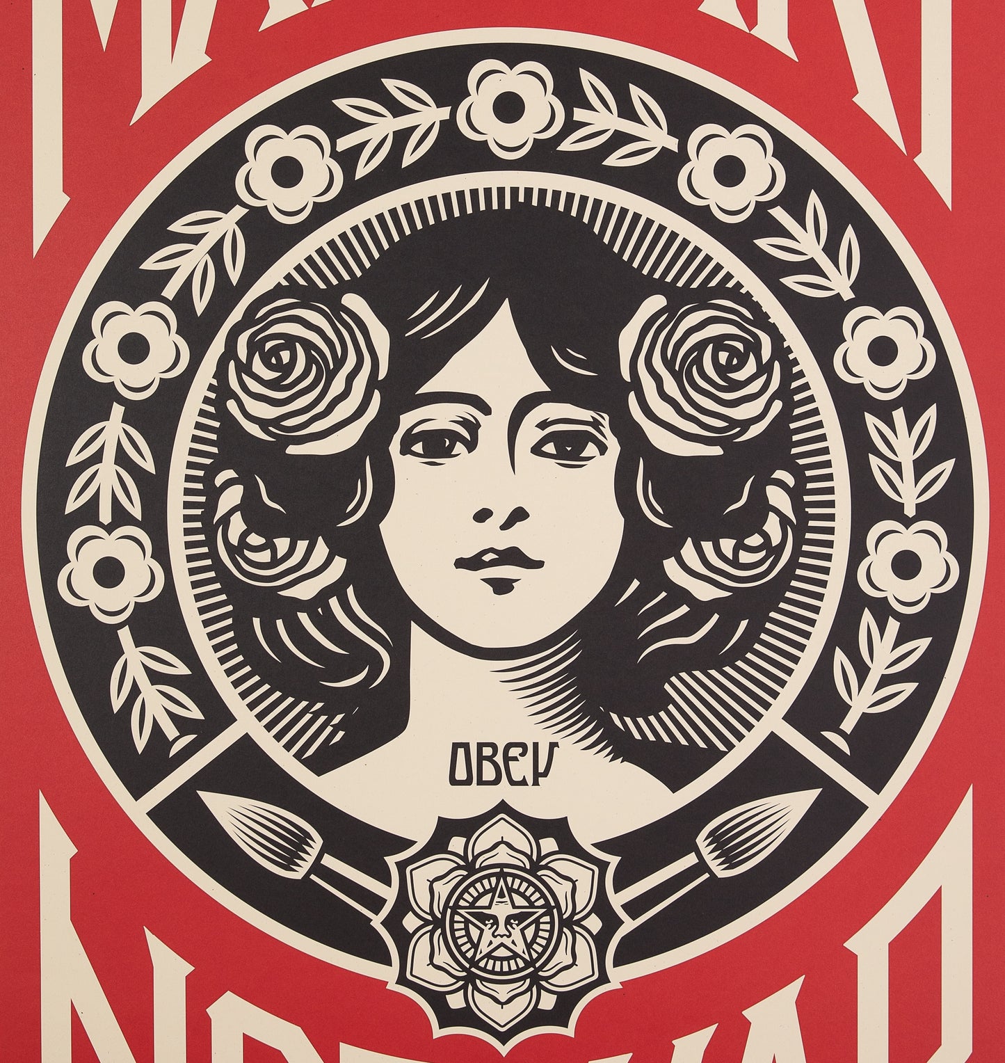 Shepard FAIREY (OBEY) : Make art not war - Lithographie originale signée