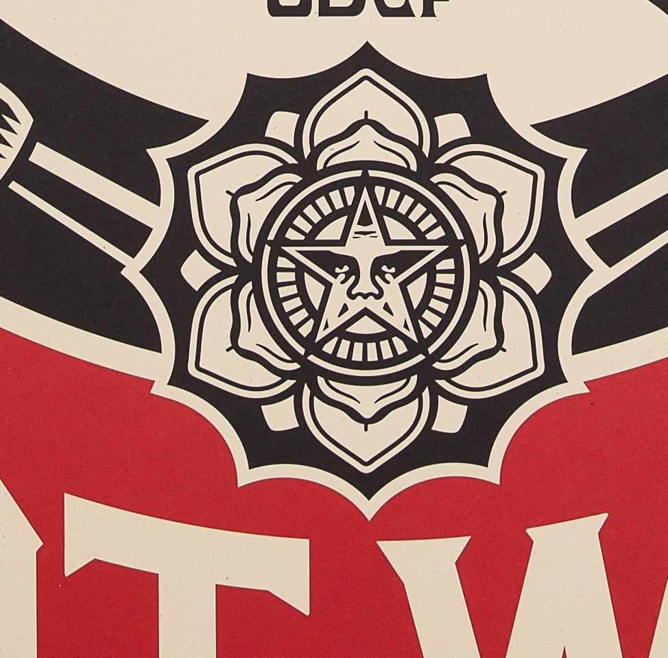 Shepard FAIREY (OBEY) : Make art not war - Lithographie originale signée