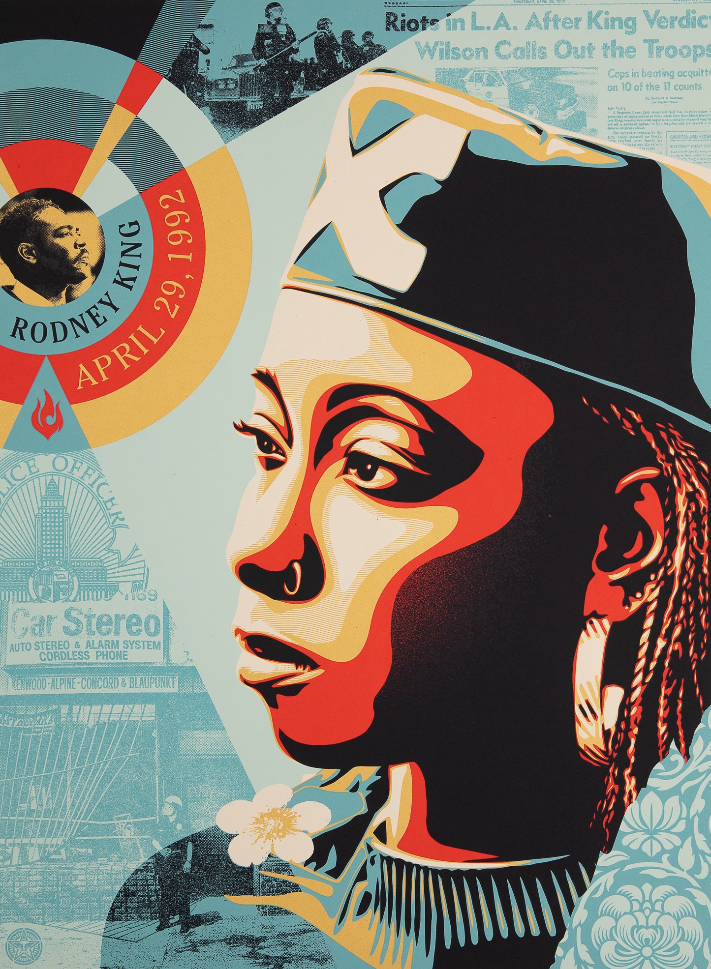 Shepard FAIREY (OBEY) : Eyes on the King Verdict - Lithographie originale signée