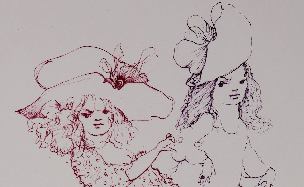 Léonor FINI : Les jeunes filles en promenade - Gravure originale signée