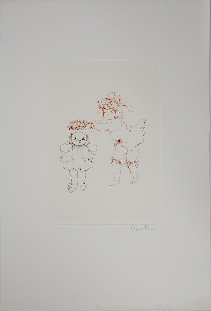 Léonor FINI : Le couronnement du chat - Gravure originale signée