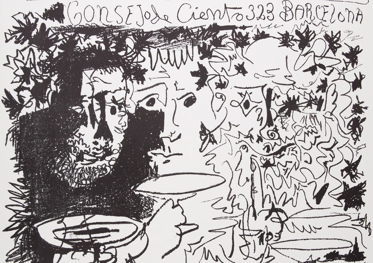Pablo PICASSO : Exposition de dessins - Lithographie originale signée