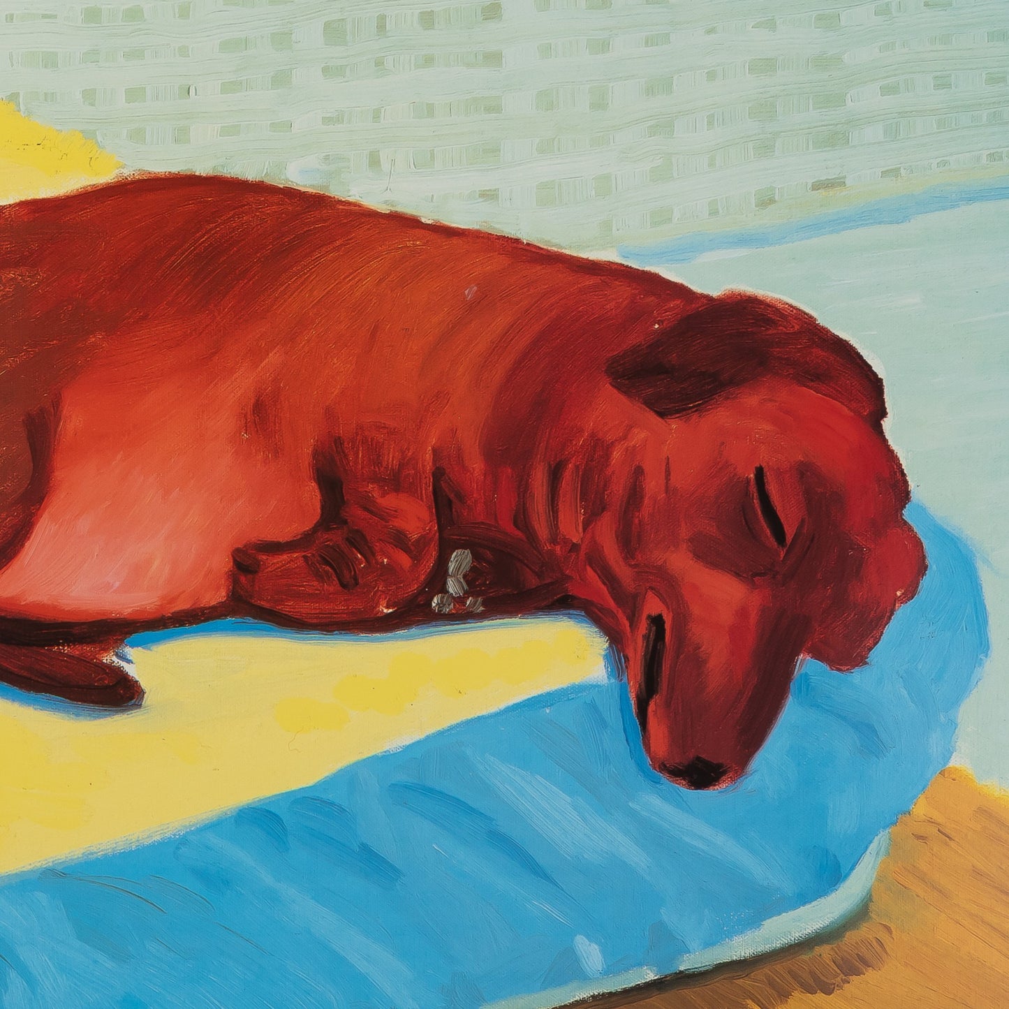 David HOCKNEY : Dogs Painting - Affiche originale en couleurs