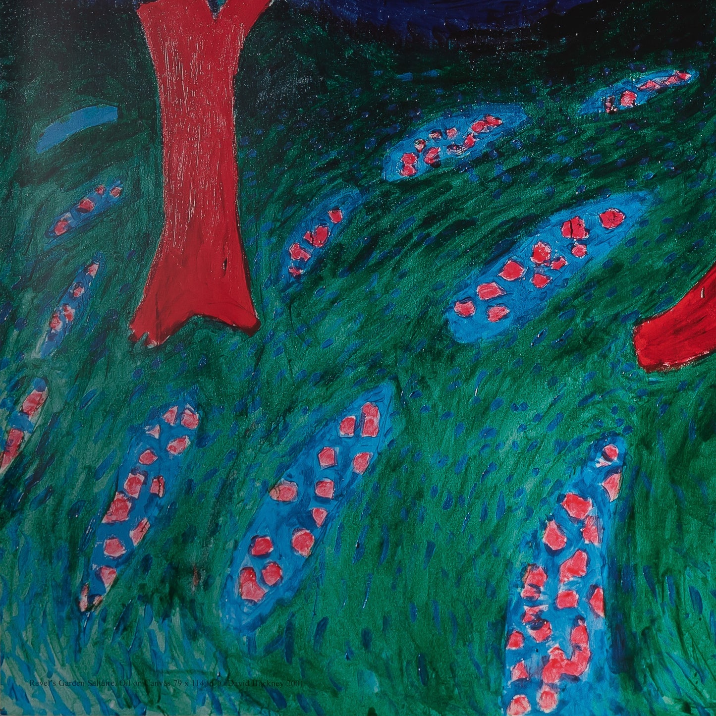 David HOCKNEY : Ravel's Garden - Affiche originale en couleurs