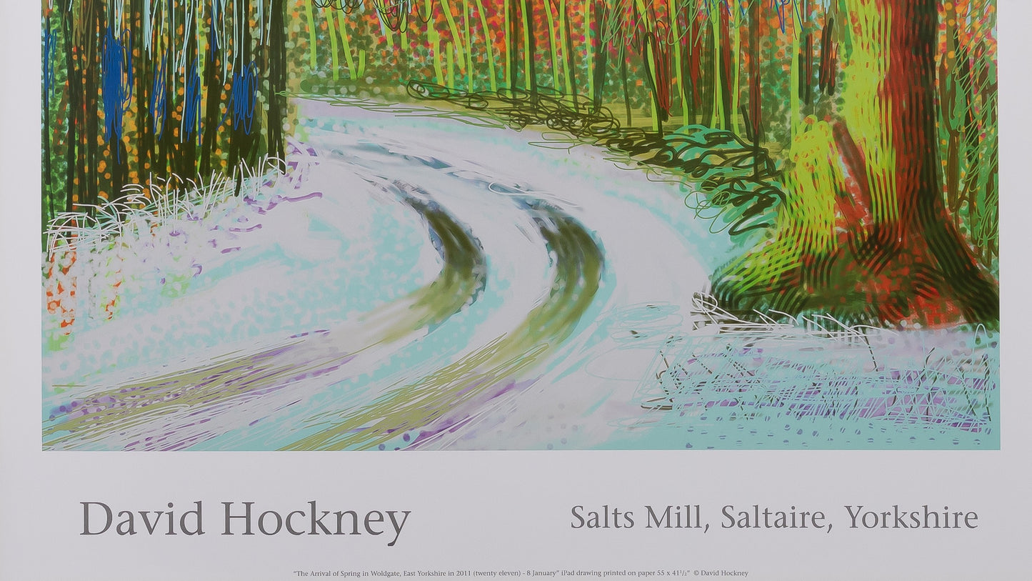 David HOCKNEY : Le chemin de la forêt - Affiche originale en couleurs