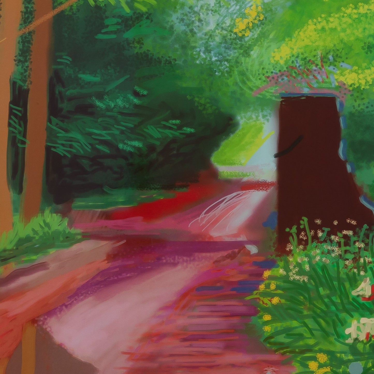 David HOCKNEY : A travers la forêt - Affiche originale en couleurs