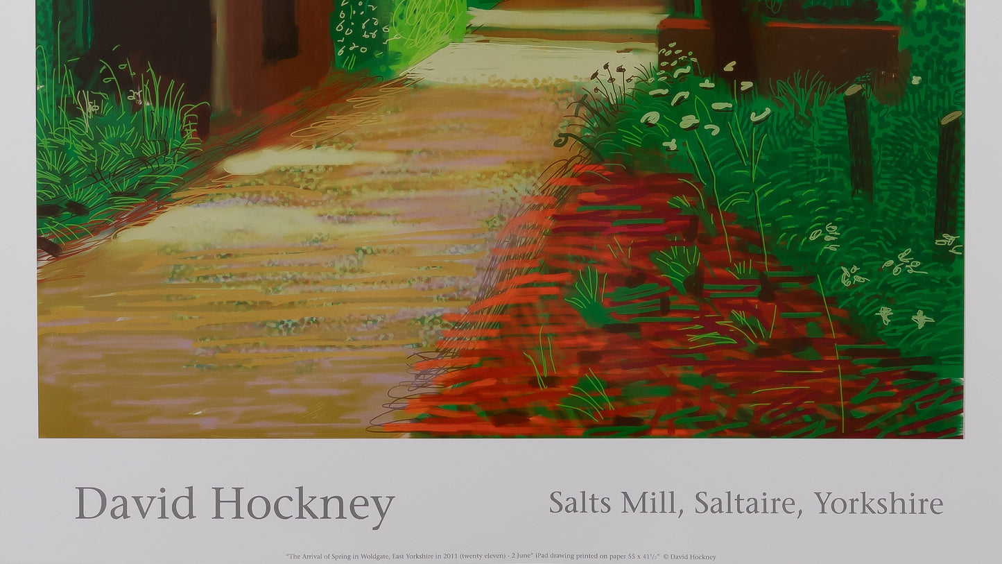 David HOCKNEY : Chemin dans la forêt - Affiche originale en couleurs
