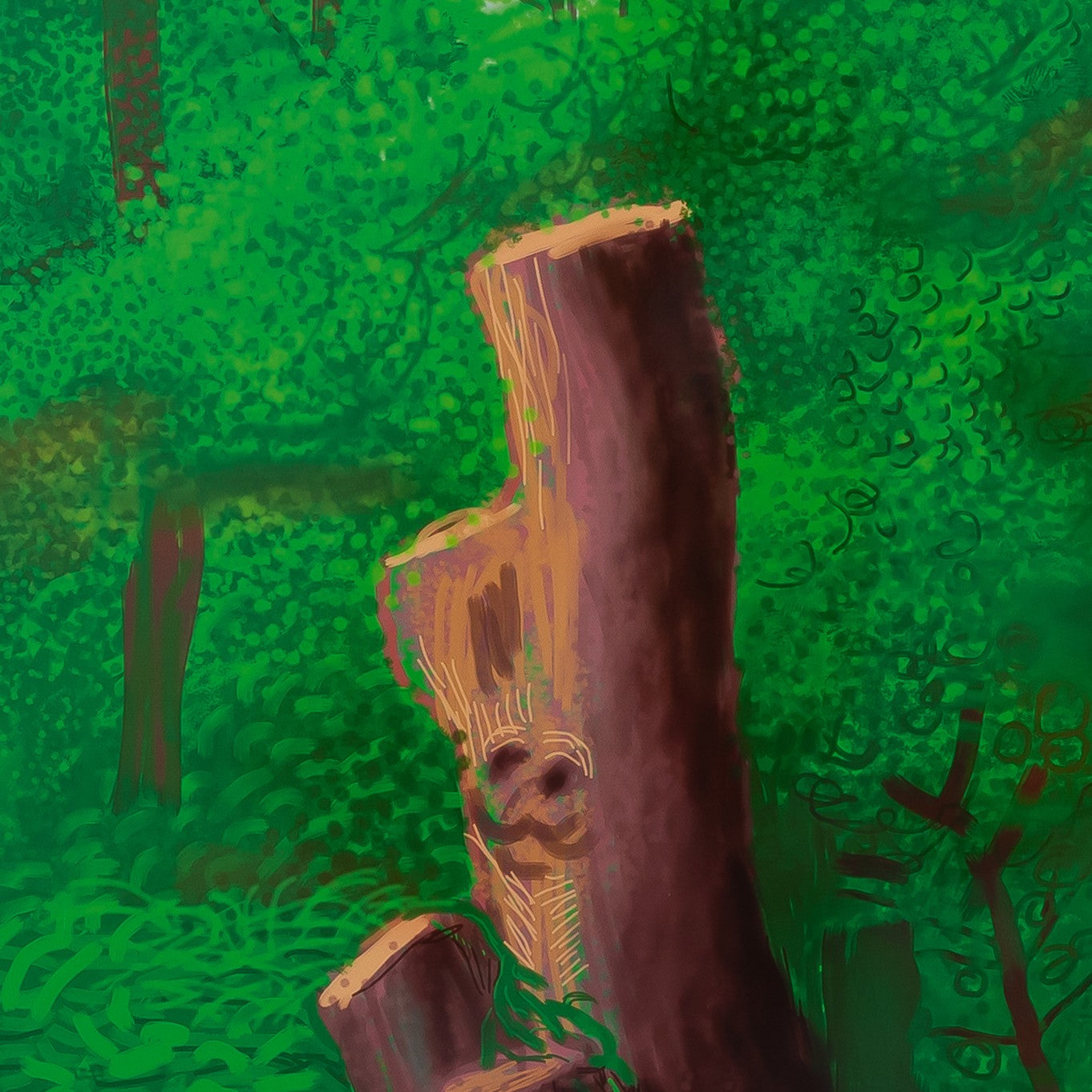 David HOCKNEY : A l'entrée du sous-bois - Affiche originale en couleurs