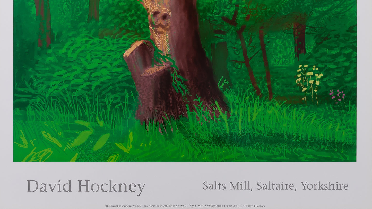 David HOCKNEY : A l'entrée du sous-bois - Affiche originale en couleurs