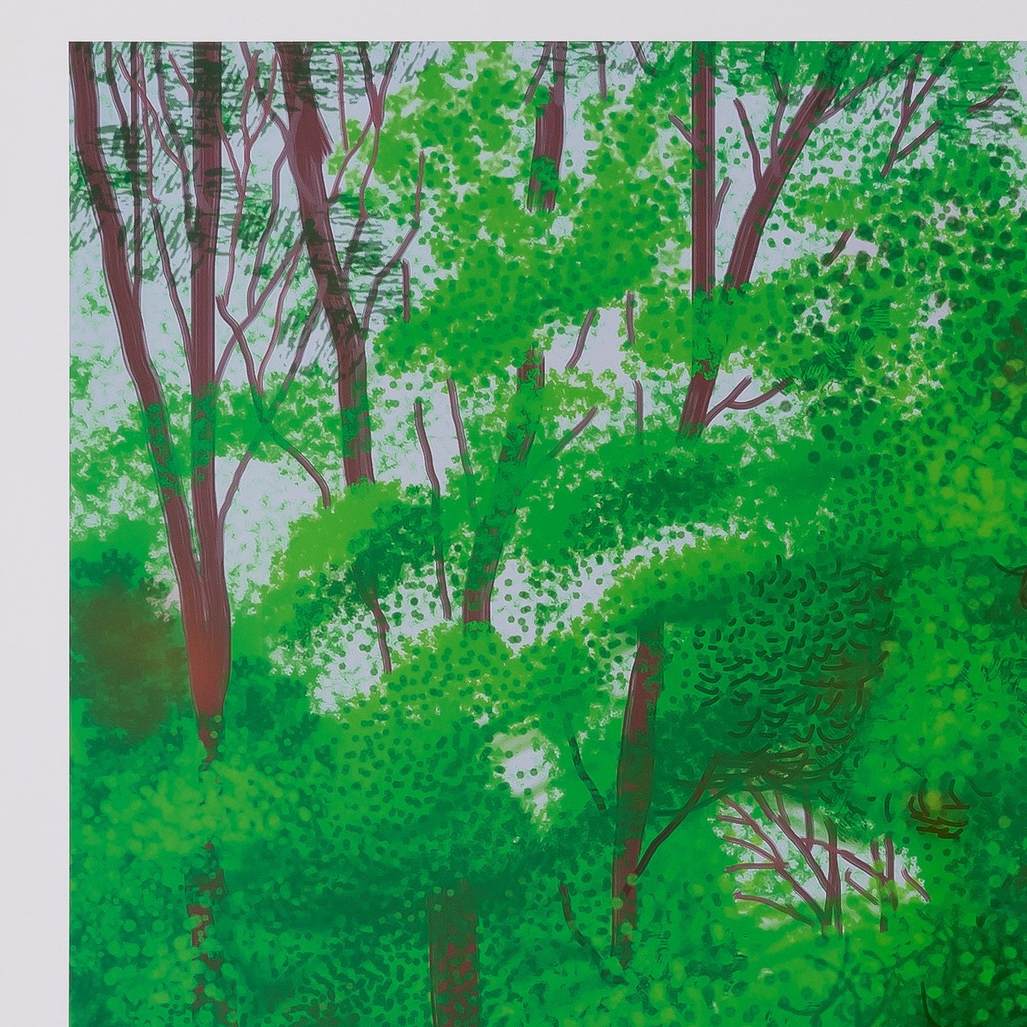 David HOCKNEY : A l'entrée du sous-bois - Affiche originale en couleurs