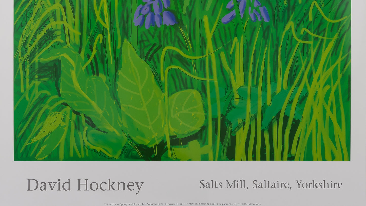 David HOCKNEY : Champs de fleurs - Affiche originale en couleurs