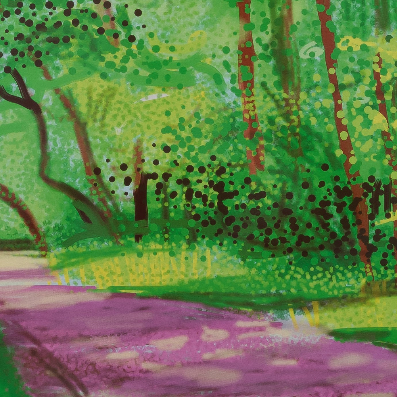 David HOCKNEY : Sous bois - Affiche originale