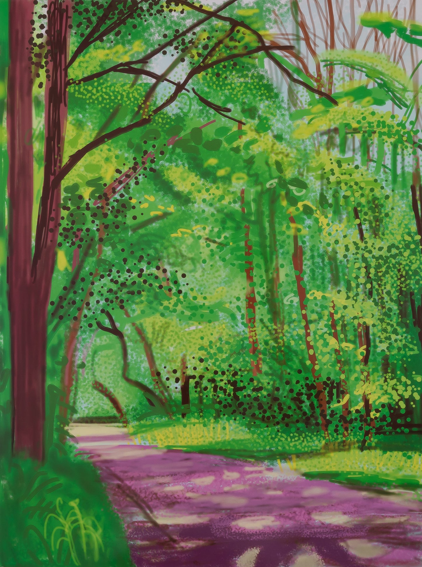 David HOCKNEY : Sous bois - Affiche originale