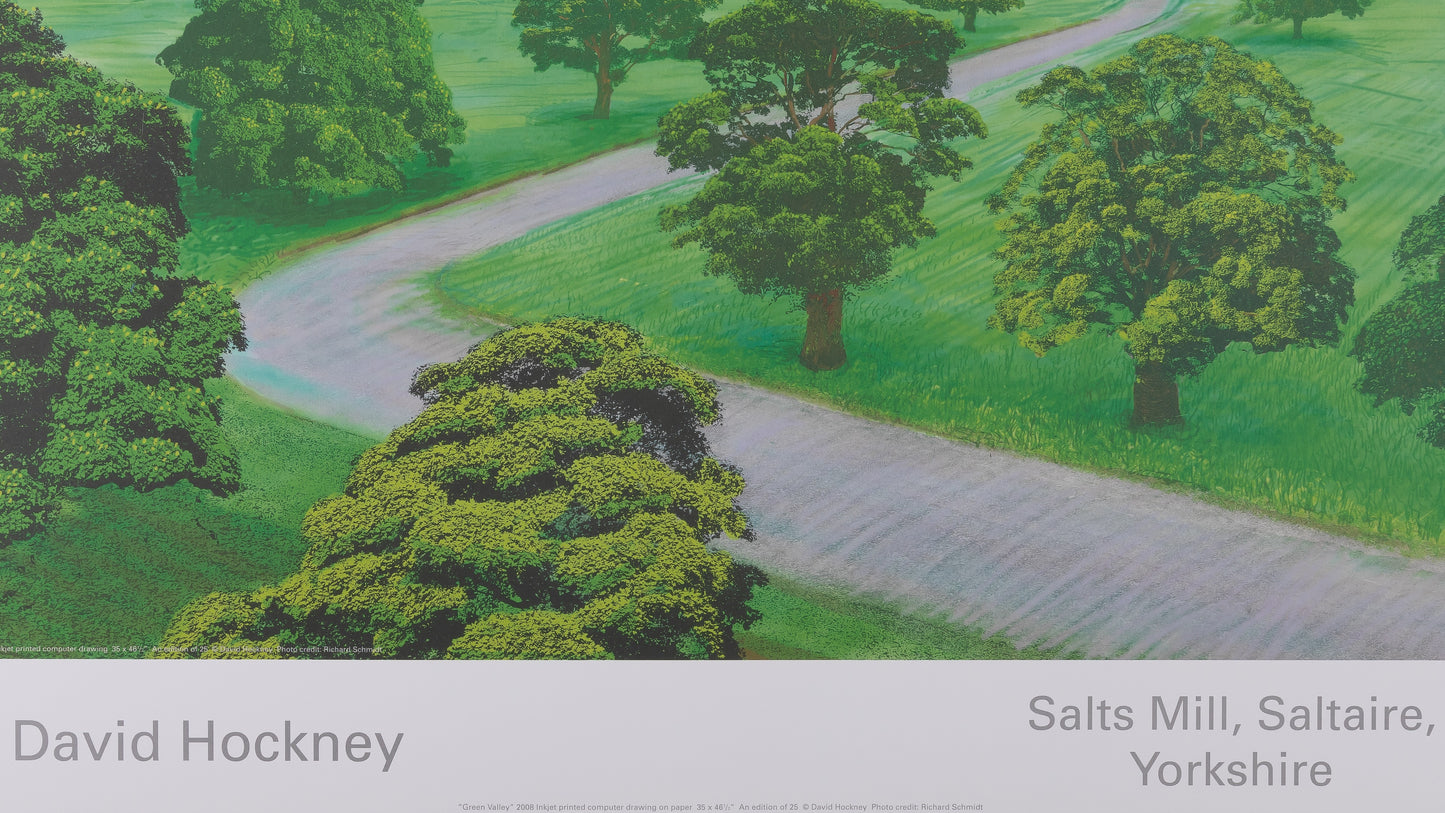 David HOCKNEY : Green Valley - Affiche originale en couleurs