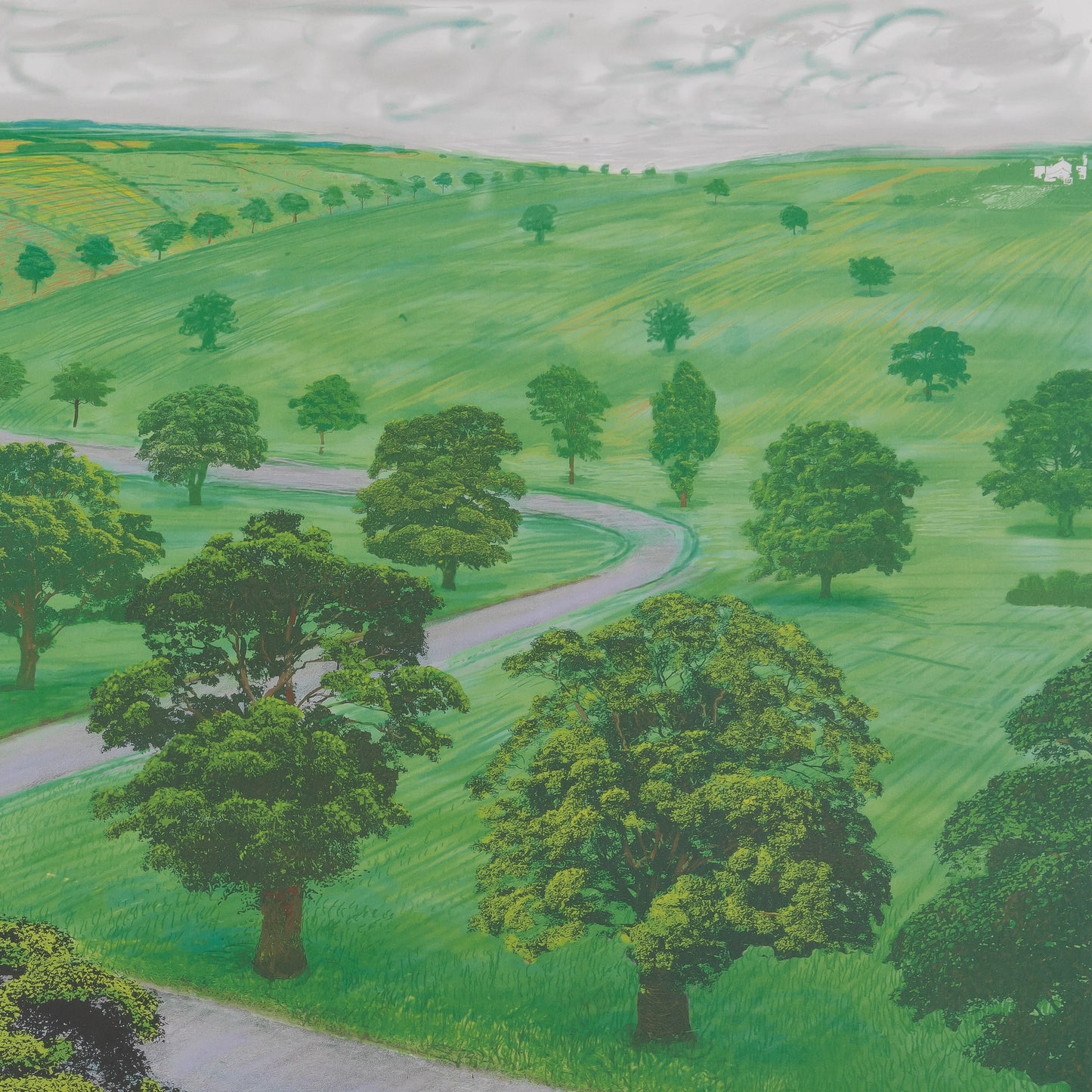 David HOCKNEY : Green Valley - Affiche originale en couleurs