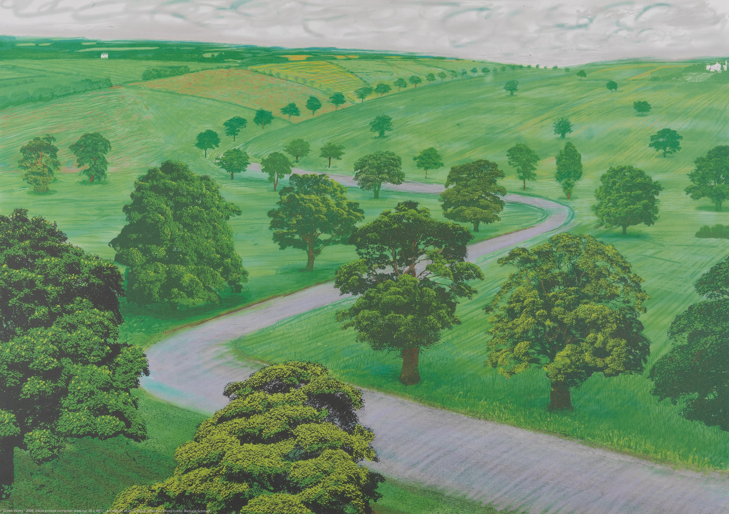 David HOCKNEY : Green Valley - Affiche originale en couleurs