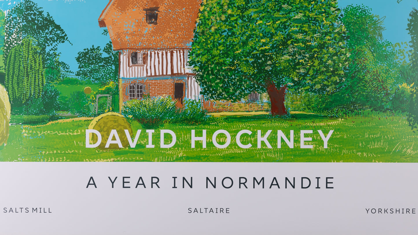 David HOCKNEY : La maison à colombages - Affiche originale en couleurs