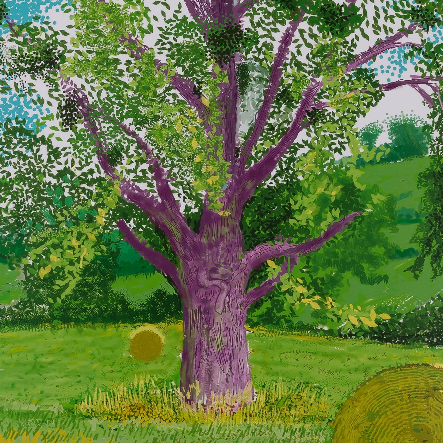 David HOCKNEY : Après la moisson - Affiche originale en couleurs
