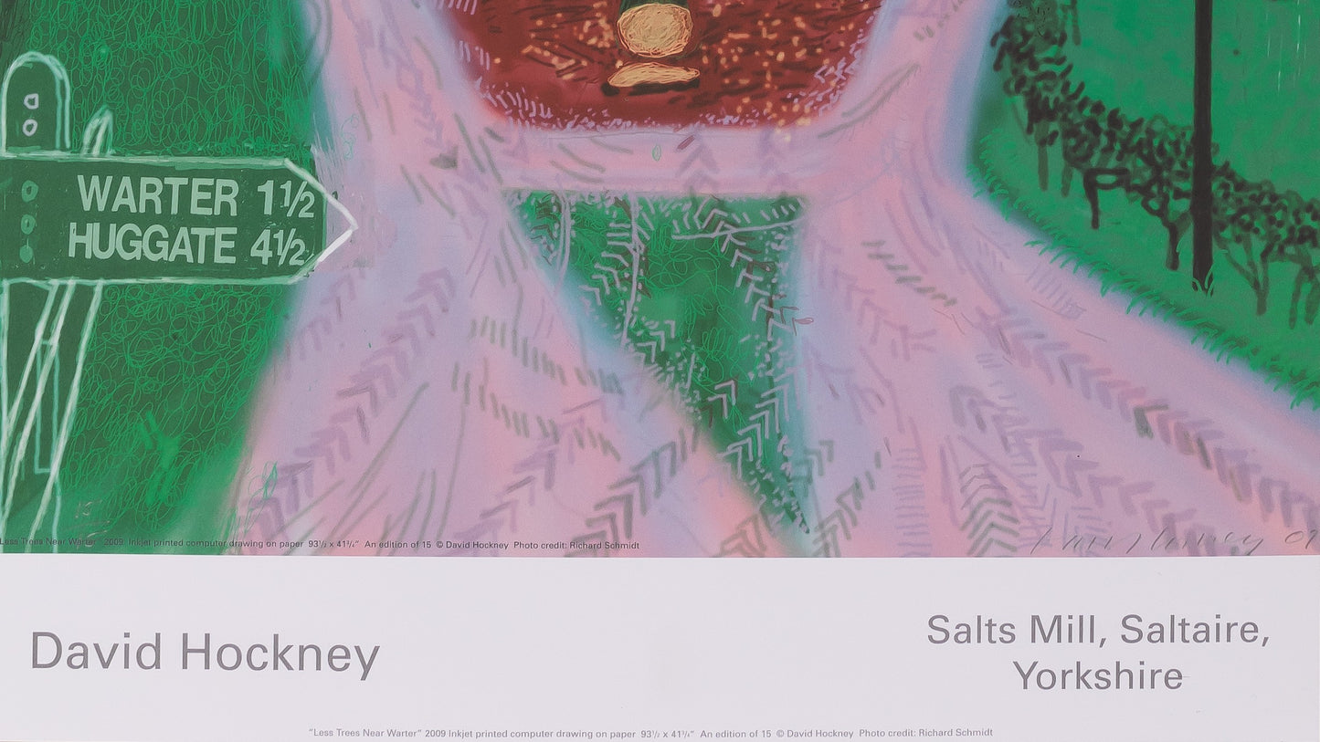 David HOCKNEY : Près de Warter - Affiche originale en couleurs