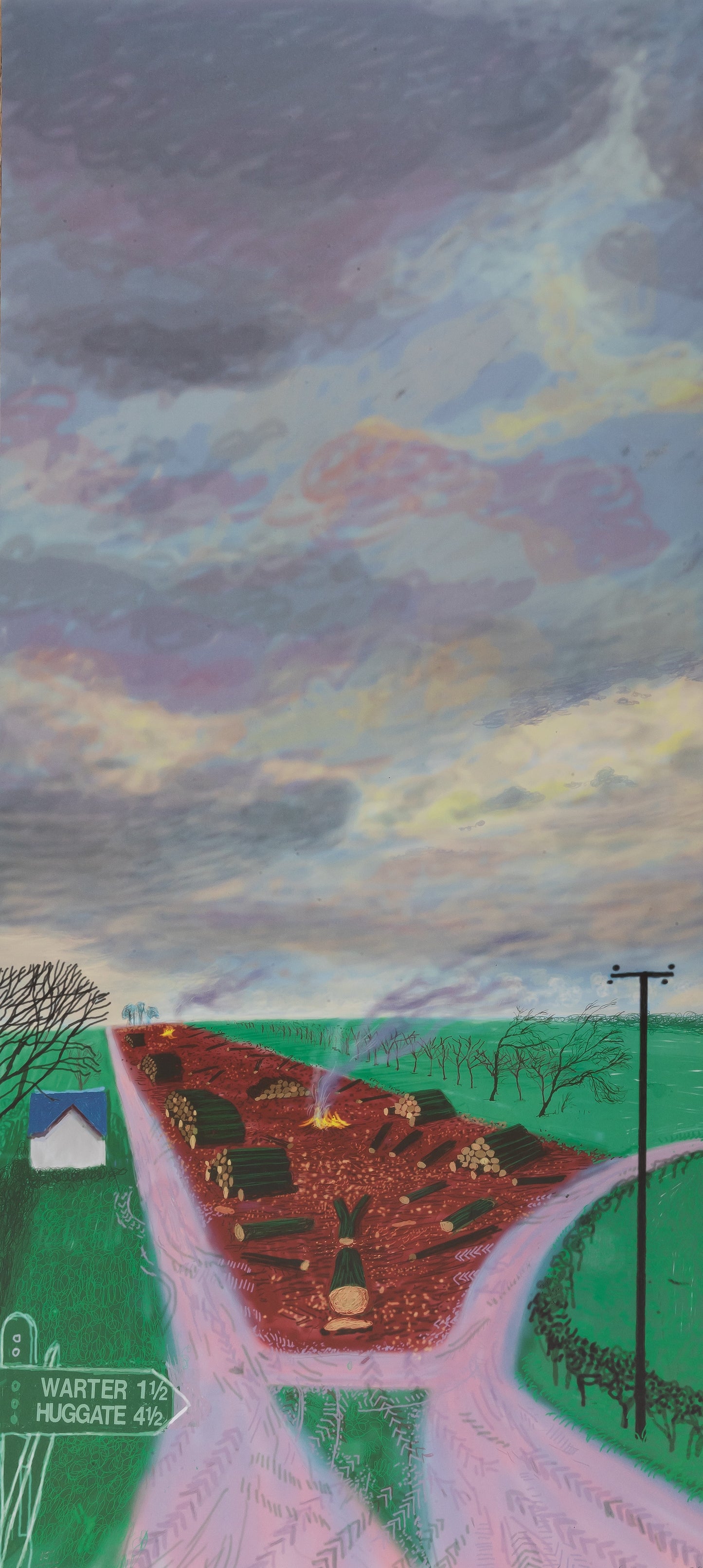 David HOCKNEY : Près de Warter - Affiche originale en couleurs