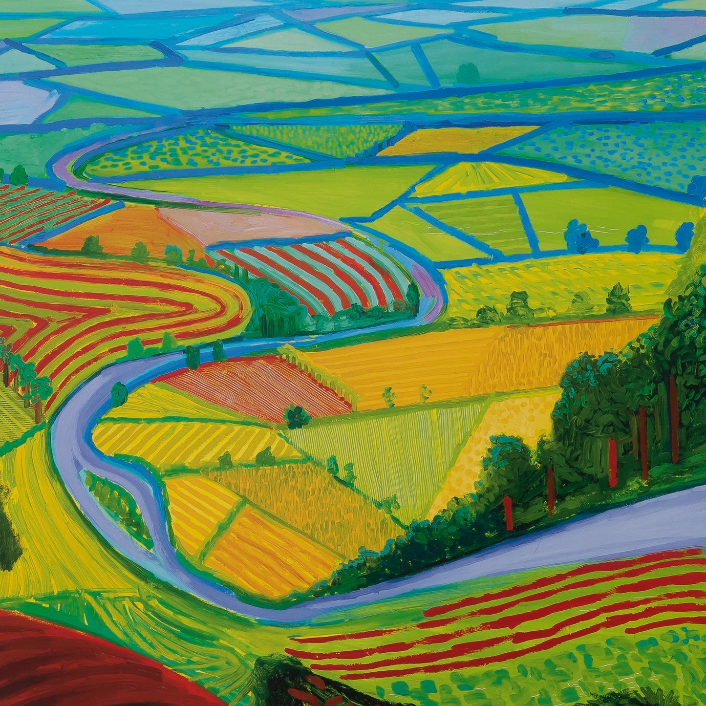 David HOCKNEY : Garrowby Hill - Affiche originale en couleurs