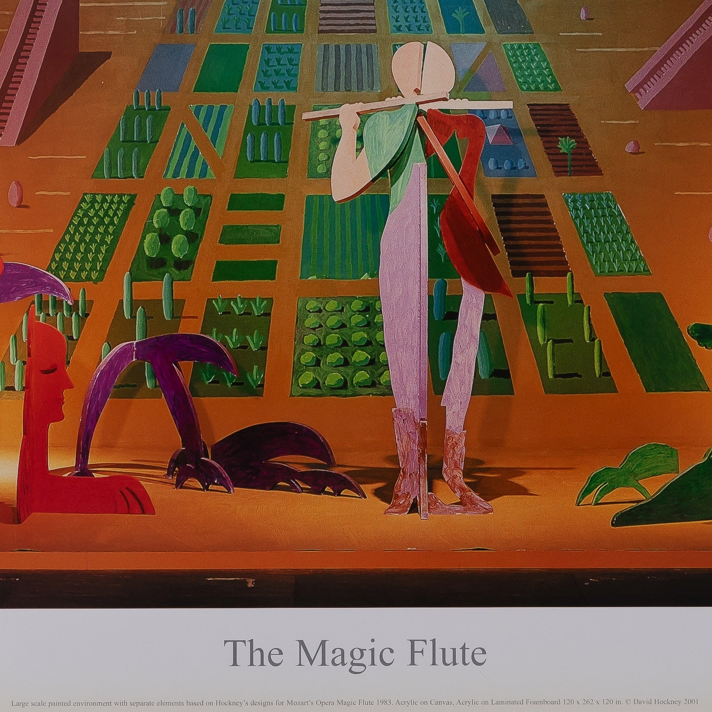 David HOCKNEY : Magic flute - Affiche originale en couleurs