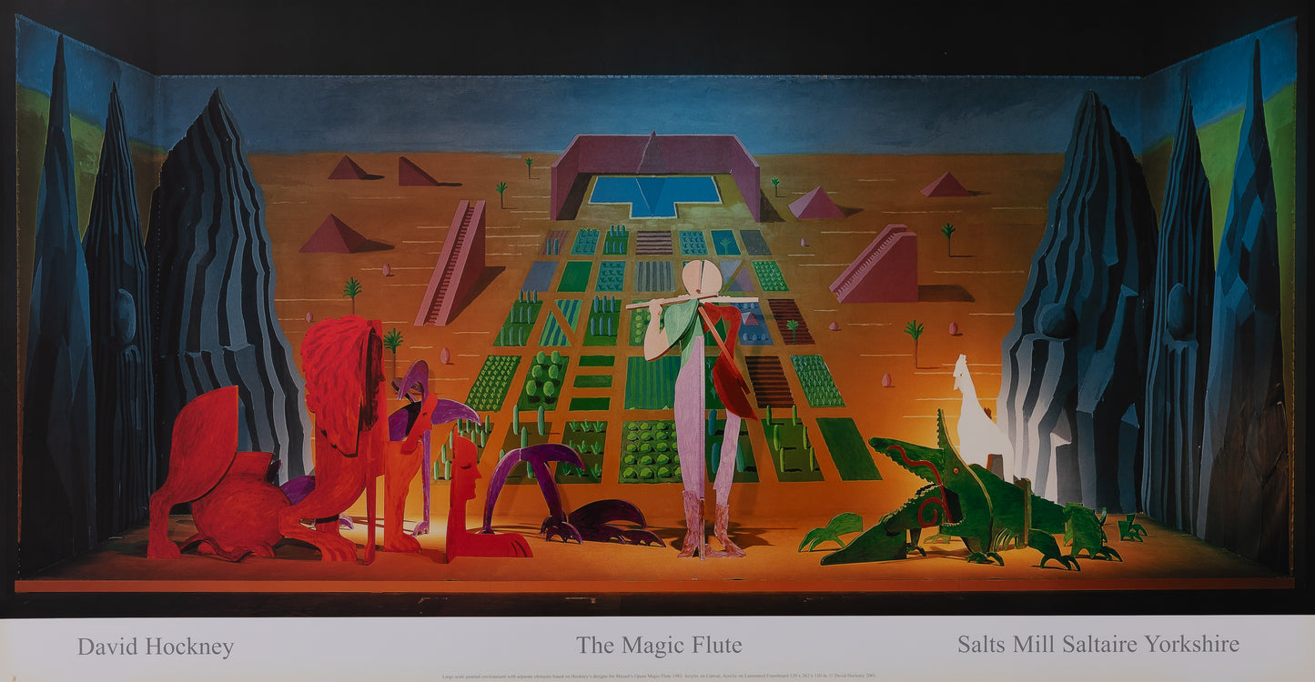 David HOCKNEY : Magic flute - Affiche originale en couleurs