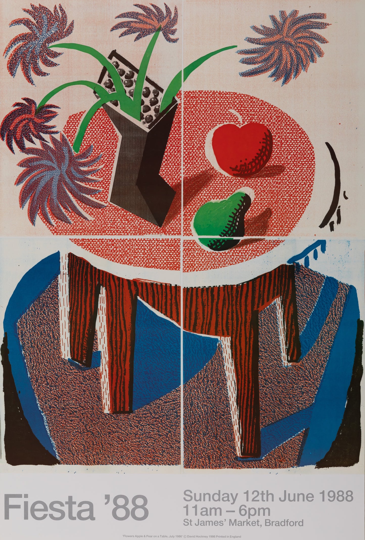 David HOCKNEY : Fiesta 88 - Affiche originale en couleurs